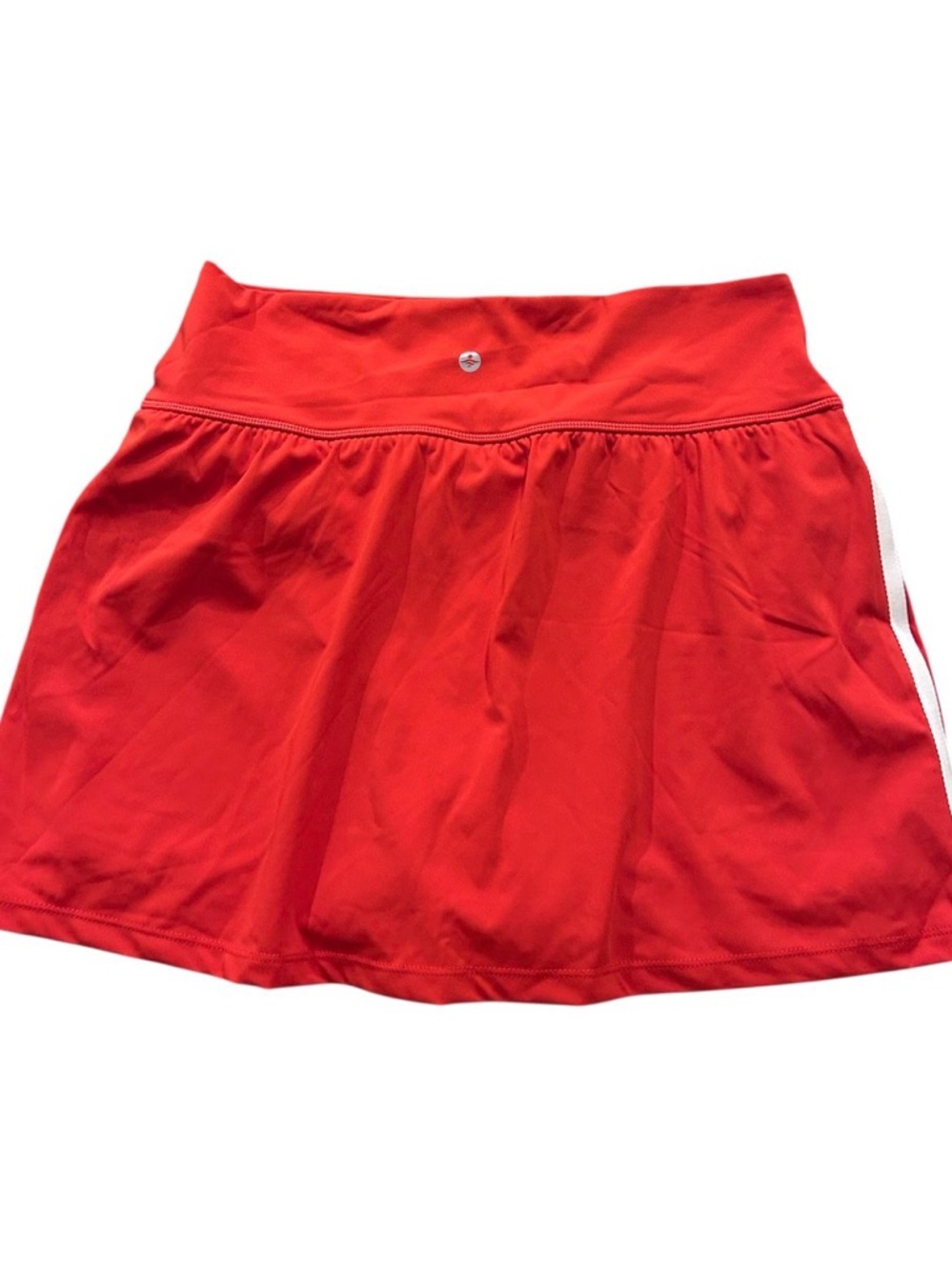 Halara SoftlyZero High Waisted Mini Skort Red Side Stripe Size Medium NEW - Picture 4 of 10